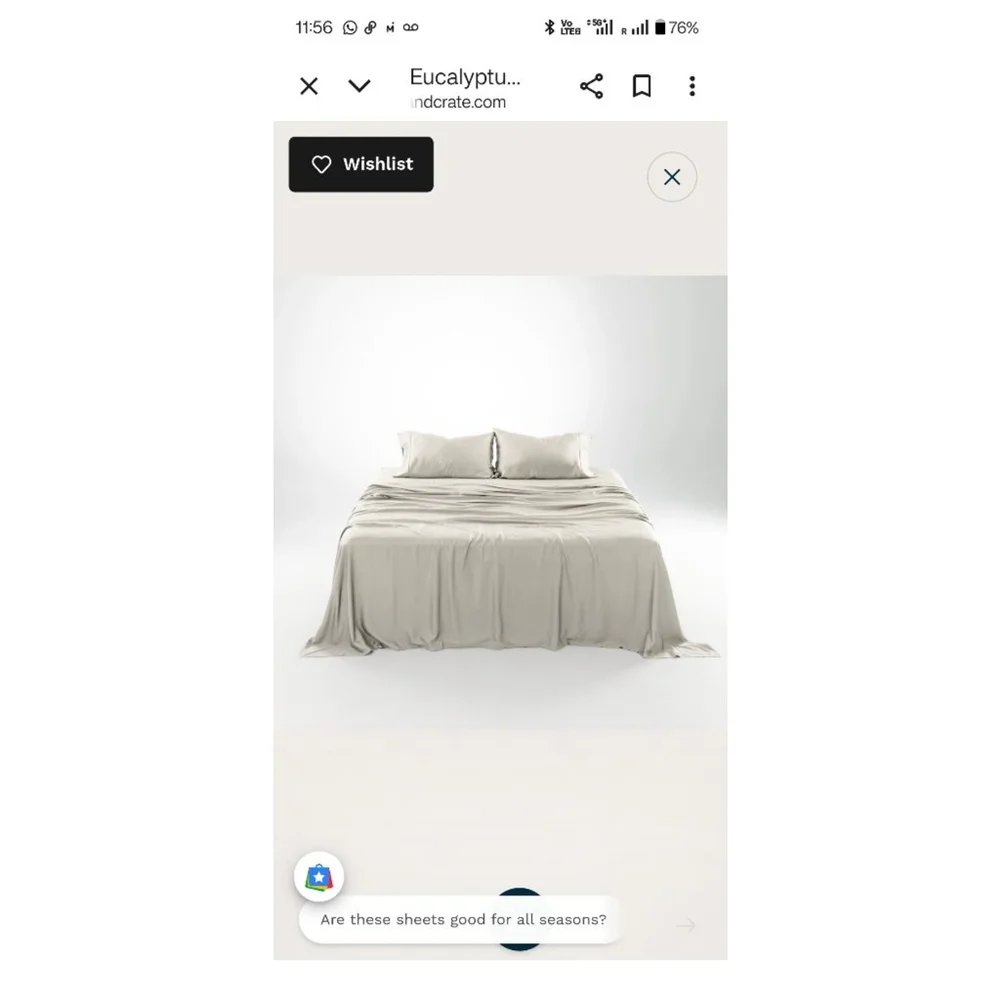OliveCrate Eucalyptus CALIFORNIA KING Sheet Set–Cooling, Hypoallergenic, Luxury